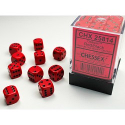 Opaque 12mm d6 Red/black...