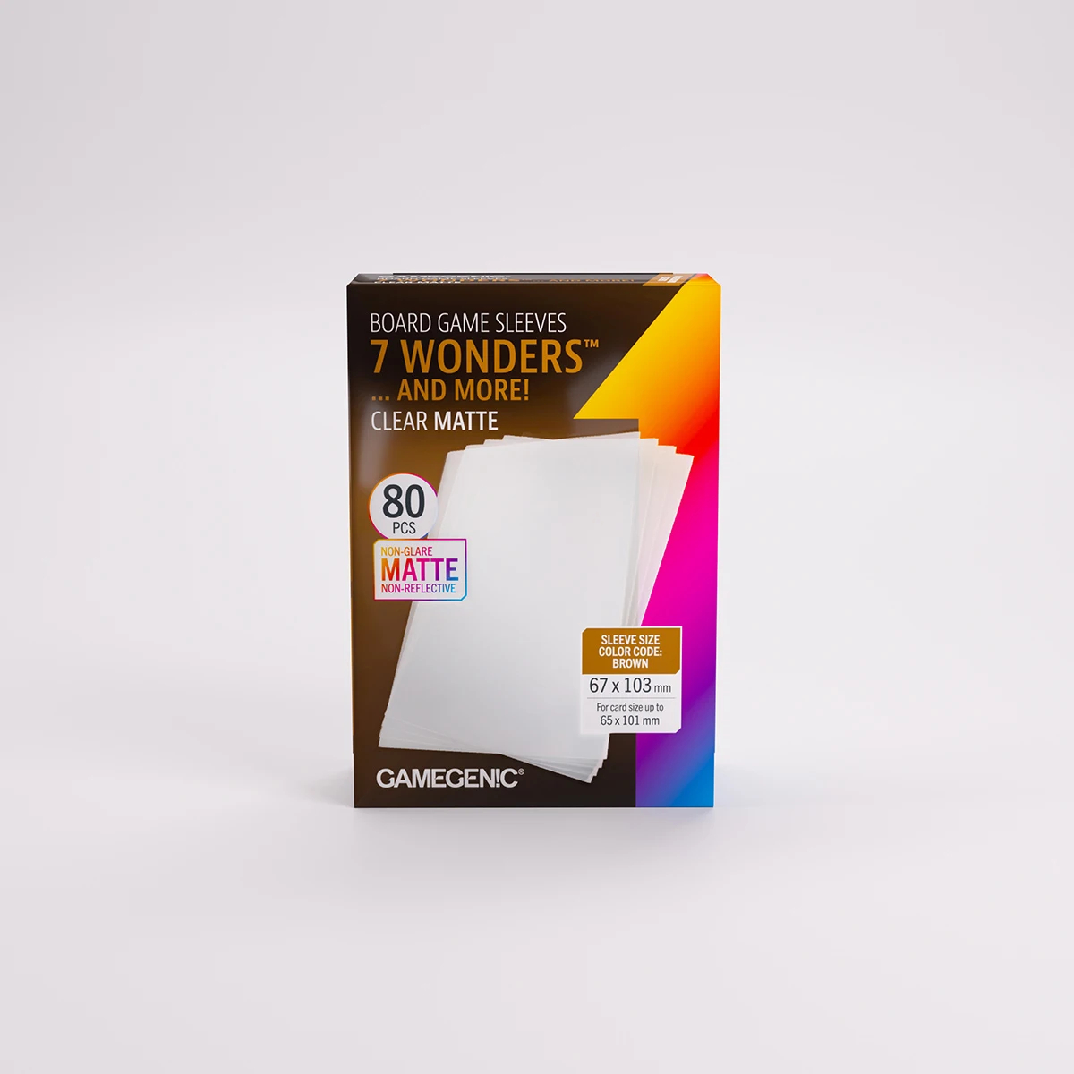 Gamegenic MATTE 7 Wonders Sleeves 67 x 103 mm Clear