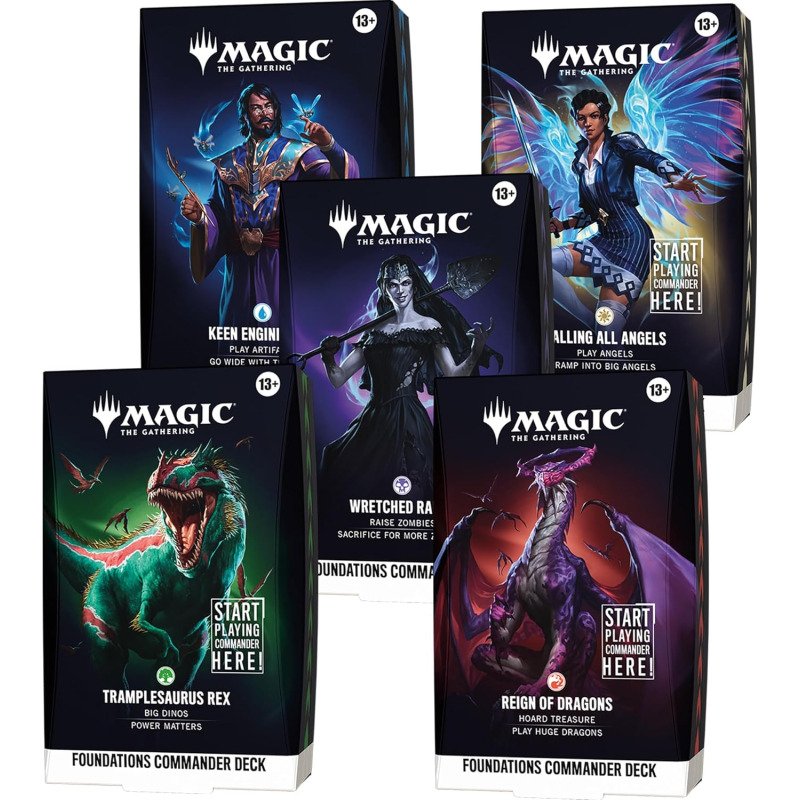 Foundations Starter Commander Deck Display (5 Decks) – DE
